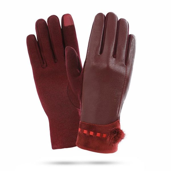 five fingers gloves autumn and winter fashion women' warm leather gloves. korean bow plush touch screen, Blue;gray
five fingers gloves autumn and winter fashion women' warm leather gloves. korean bow plush touch screen, Blue;gray