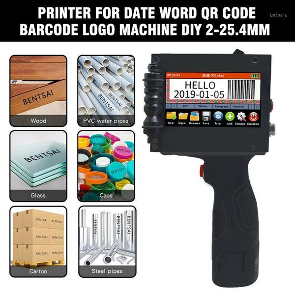 2020 new handheld inkjet printer for date word qr code barcode logo machine diy 2-25.4mm spray gun hanf tools set1
2020 new handheld inkjet printer for date word qr code barcode logo machine diy 2-25.4mm spray gun hanf tools set1