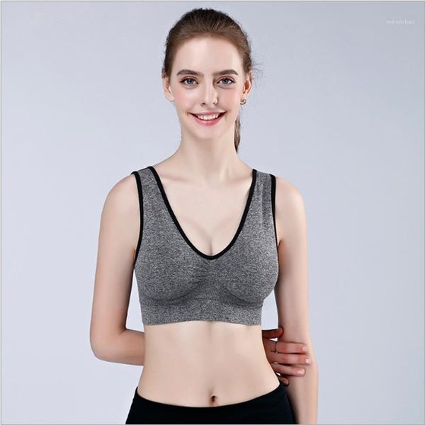 sports bras yoga bra fitness large size breathable seamless running gym women push up bralette sport with chest pad1, White;black
sports bras yoga bra fitness large size breathable seamless running gym women push up bralette sport with chest pad1, White;black