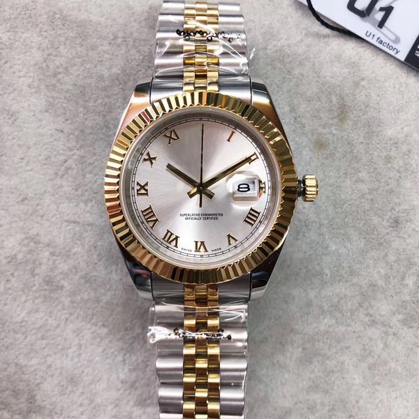 u1 factory st9 two tone 126300 silver roman datejust automatic movement 40mm men watch watches stainless steel jubilee mens wristwatches, Slivery;brown
u1 factory st9 two tone 126300 silver roman datejust automatic movement 40mm men watch watches stainless steel jubilee mens wristwatches, Slivery;brown