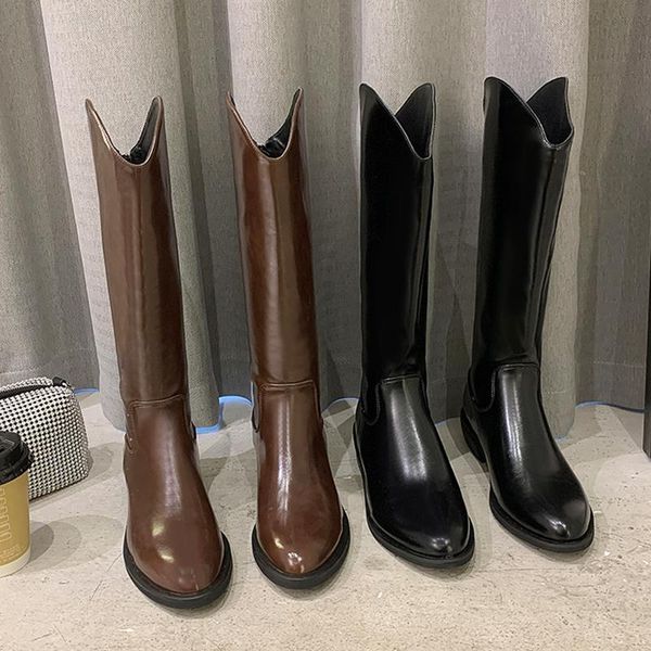 brand women's shoes thigh-high boots round toe winter footwear boots-women fashion over-the-knee med 2020 autumn ladies, Black
brand women's shoes thigh-high boots round toe winter footwear boots-women fashion over-the-knee med 2020 autumn ladies, Black