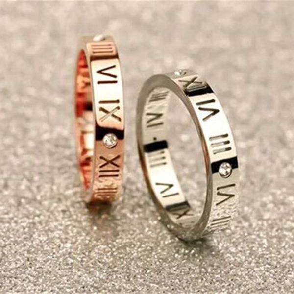 women titanium steel jewelry roman numerals rings for women cz crystals rings trendy party love ring couple r006, Golden;silver
women titanium steel jewelry roman numerals rings for women cz crystals rings trendy party love ring couple r006, Golden;silver