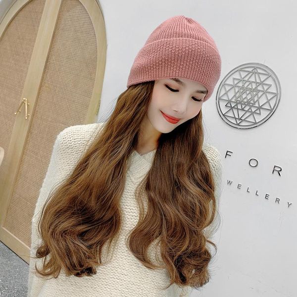 fashion casual winter cap knitted wool hat wig synthetic long wavy hair pink red black beanies for women, Blue;gray
fashion casual winter cap knitted wool hat wig synthetic long wavy hair pink red black beanies for women, Blue;gray