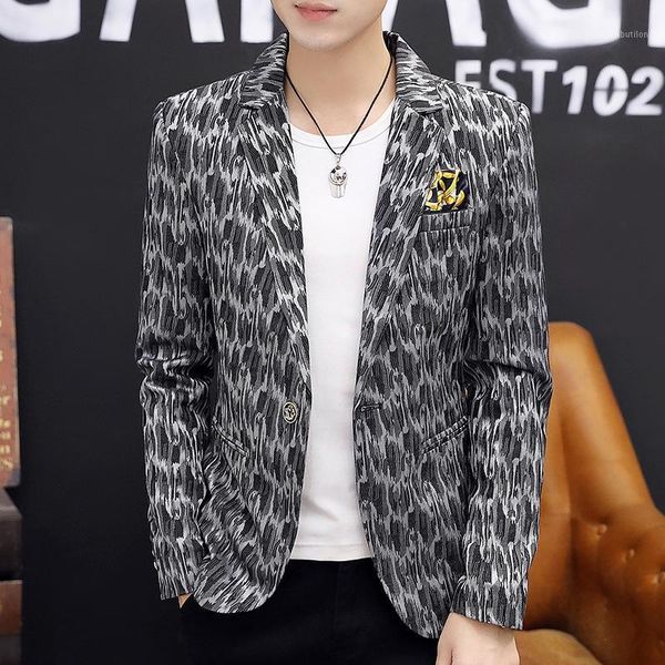 men's suits & blazers 2021 men autumn style printed blazer trend youth slim fit handsome blazer1, White;black
men's suits & blazers 2021 men autumn style printed blazer trend youth slim fit handsome blazer1, White;black