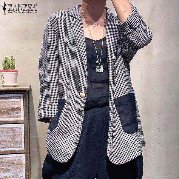 women office suits 2020 ladies turn down collar outwear female coats and jackets zanzea spring long sleeve overcoats oversized, White;black 
women office suits 2020 ladies turn down collar outwear female coats and jackets zanzea spring long sleeve overcoats oversized, White;black