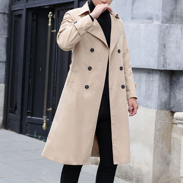 autumn wear korean version mid knee windbreaker youth loose long men's casual coat, Tan;black
autumn wear korean version mid knee windbreaker youth loose long men's casual coat, Tan;black