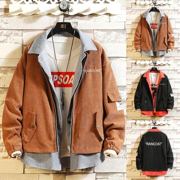 1 pc men coat fashion corduroy spliced two long sleeve coat fashion fake two comfortable men coats m1009, Black;brown
1 pc men coat fashion corduroy spliced two long sleeve coat fashion fake two comfortable men coats m1009, Black;brown