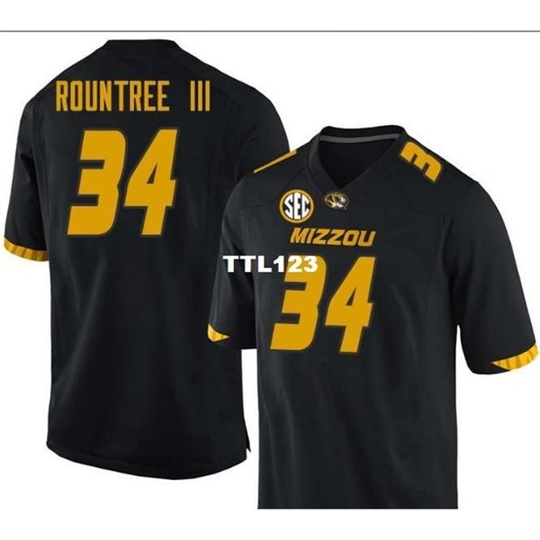 2019 new 121 missouri tigers larry rountree iii #34 real full embroidery college jersey size s-4xl or custom any name or number jersey, Black 
2019 new 121 missouri tigers larry rountree iii #34 real full embroidery college jersey size s-4xl or custom any name or number jersey, Black