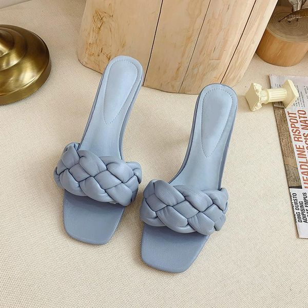 slippers fashion design weave women slipper peep toe high heel summer slip on thin heels slides mules party1, Black
slippers fashion design weave women slipper peep toe high heel summer slip on thin heels slides mules party1, Black