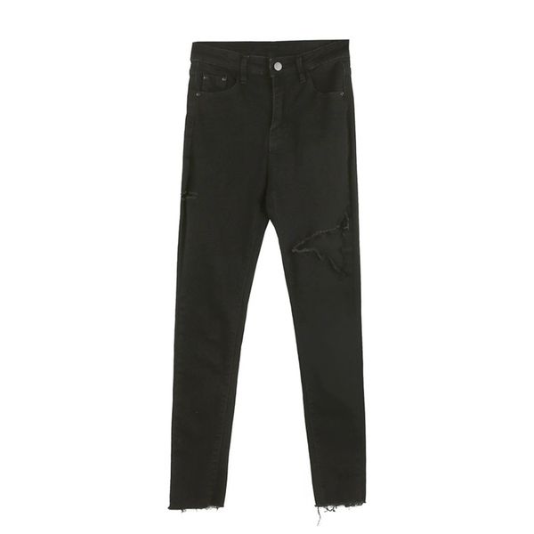 han edition black super covered the meat thin hole beggar jeans female hand torn edges and feet y1214, Blue
han edition black super covered the meat thin hole beggar jeans female hand torn edges and feet y1214, Blue