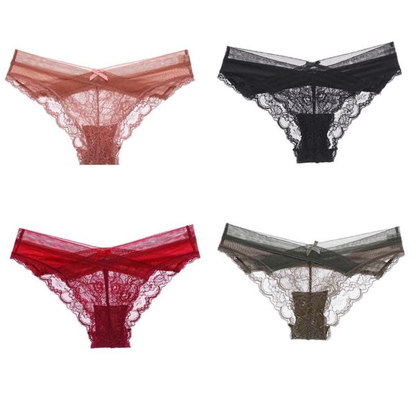 women's panties 2021 summer woman bow briefs solid lace low-waist thin breathable girl underwear transparent, Black;pink
women's panties 2021 summer woman bow briefs solid lace low-waist thin breathable girl underwear transparent, Black;pink