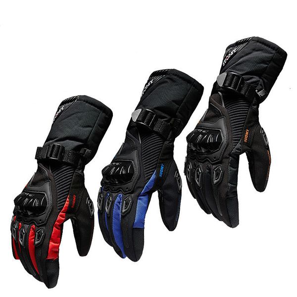 new winter motorcycle gloves waterproof warm whole seasons riding motorcycle riders off-road gloves men/women, Blue;gray