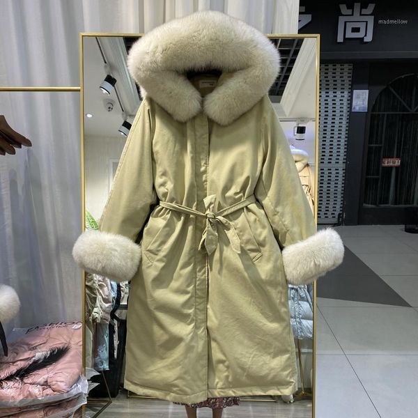 women's down & parkas large fur collar jacket women long over-the-knee parka loose thick white duck down2021 style for winter1, Black
women's down & parkas large fur collar jacket women long over-the-knee parka loose thick white duck down2021 style for winter1, Black