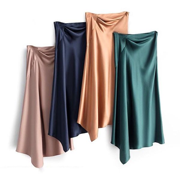 smooth satin irregular skirt for women elegant vintage high waist mid-length solid skirts 2021 spring new casual chic thin skirt, Black
smooth satin irregular skirt for women elegant vintage high waist mid-length solid skirts 2021 spring new casual chic thin skirt, Black