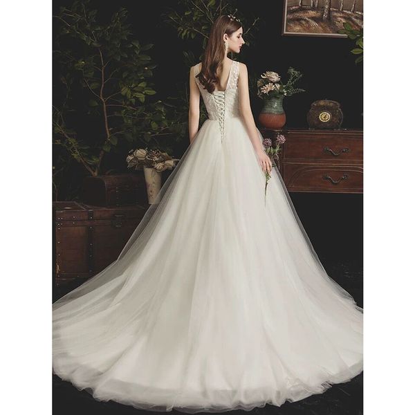 2021 new size spring elegant gowns dressed novia wedding gown soiree robe bride to be v-neck-loop-up 16sj, Blue;red
2021 new size spring elegant gowns dressed novia wedding gown soiree robe bride to be v-neck-loop-up 16sj, Blue;red