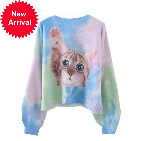 female sweater print kawaii cat o-casual neck mohair fall down light long sleeve c-343-2, White;black
female sweater print kawaii cat o-casual neck mohair fall down light long sleeve c-343-2, White;black