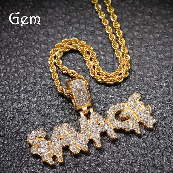 hip hop stainless steel full diamond savage pendant vacuum electroplating color preserving high grade men's rap jewelry, Silver
hip hop stainless steel full diamond savage pendant vacuum electroplating color preserving high grade men's rap jewelry, Silver
