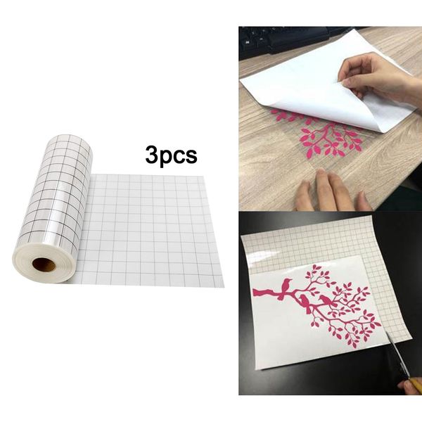 3pcs black grid clear transfer paper tape roll for vinyl crafts hobby 12\"x60
3pcs black grid clear transfer paper tape roll for vinyl crafts hobby 12\"x60