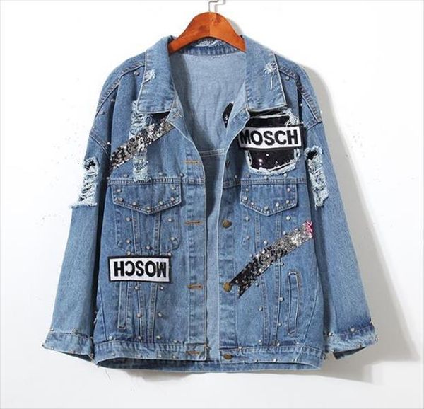 women's ladies bear patch denim jacket with sequins pins women punk beadings long sleeve loose street wear jeans jackets coat, Black;brown
women's ladies bear patch denim jacket with sequins pins women punk beadings long sleeve loose street wear jeans jackets coat, Black;brown