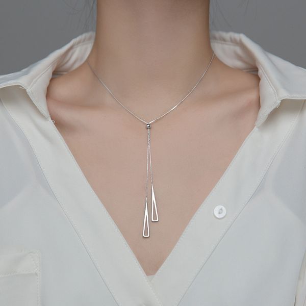 triangle pendant 925 silver adjustable necklace jewelry minimalism chocker kolye vintage collier bijoux femme women necklace q0531
triangle pendant 925 silver adjustable necklace jewelry minimalism chocker kolye vintage collier bijoux femme women necklace q0531