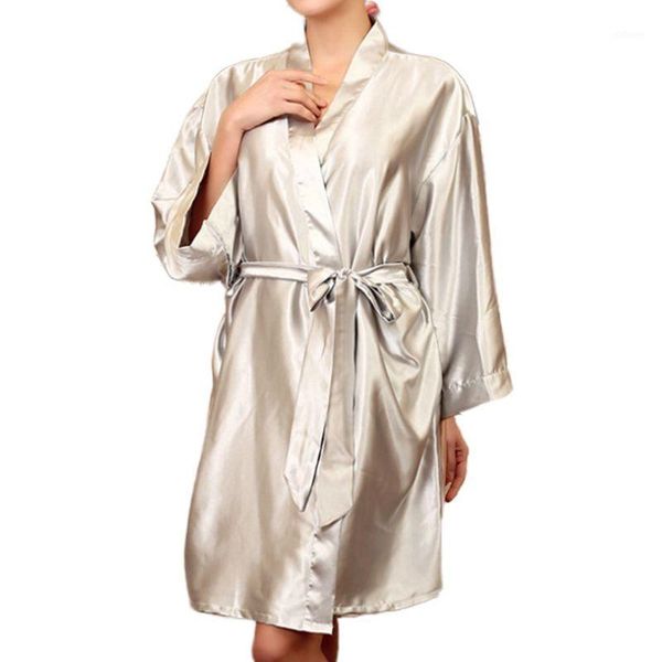 womens imitation silk short kimono robe dressing gown open front solid color loose bridesmaid bathrobe belted sleepwear1, Black;red
womens imitation silk short kimono robe dressing gown open front solid color loose bridesmaid bathrobe belted sleepwear1, Black;red