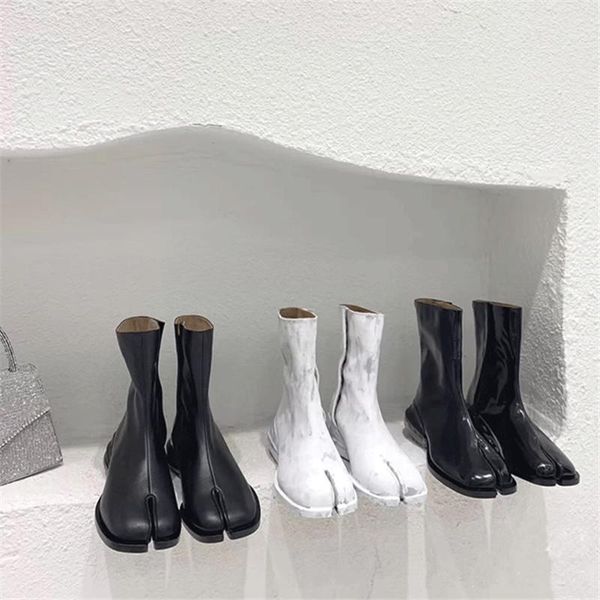boots women split toe air cushion ankle genuine leather cow woman medium heel ninja lady short, Black
boots women split toe air cushion ankle genuine leather cow woman medium heel ninja lady short, Black