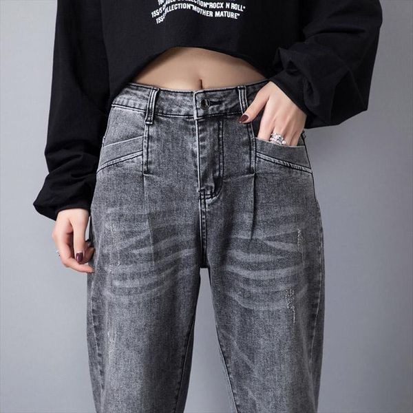 plus size high waist boyfriend jeans women fashion gray loose jeans lady denim harem pant casual trousers femme streetwear, Blue
plus size high waist boyfriend jeans women fashion gray loose jeans lady denim harem pant casual trousers femme streetwear, Blue