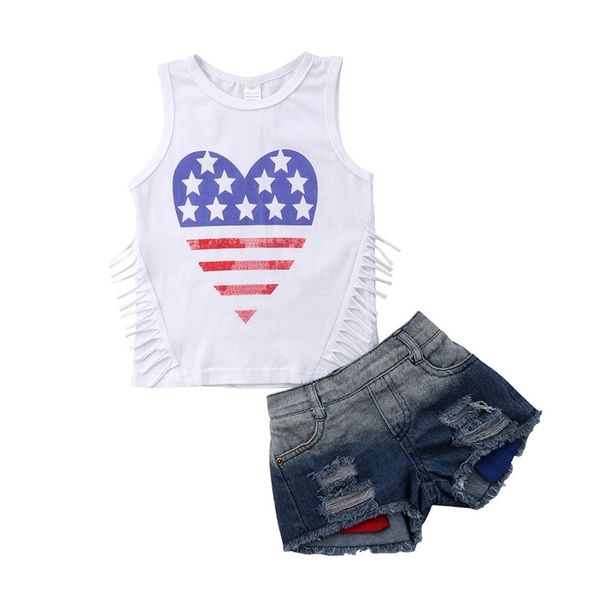 toddler girl clothes set girls summer outfits kids fashion children tassels sleeveless + denim shorts 18m to 9 years y200525, White
toddler girl clothes set girls summer outfits kids fashion children tassels sleeveless + denim shorts 18m to 9 years y200525, White
