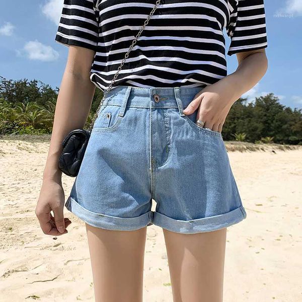 aurkrrvn high waist women's shorts denim 2020 summer solid roll up hem basic student jean shorts for female plus size1, Blue
aurkrrvn high waist women's shorts denim 2020 summer solid roll up hem basic student jean shorts for female plus size1, Blue