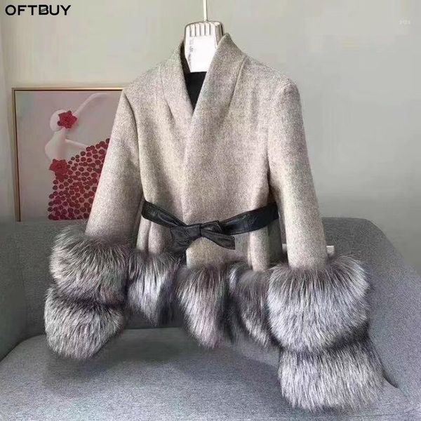 oftbuy winter jacket women real fur coat 100% natural silver fur cuff thick warm cashmere wool blends outwear streetwear new1, Black
oftbuy winter jacket women real fur coat 100% natural silver fur cuff thick warm cashmere wool blends outwear streetwear new1, Black