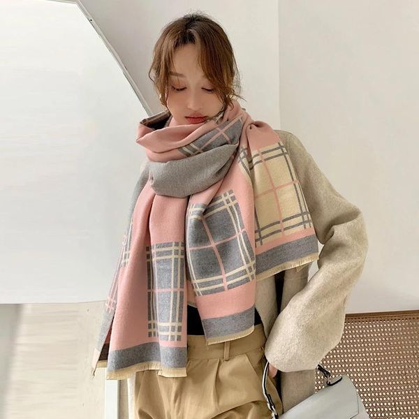new imitation cashmere chain scarf women's warm and thick long dual-use shawl 2020 european and american autumn winter, Blue;gray
new imitation cashmere chain scarf women's warm and thick long dual-use shawl 2020 european and american autumn winter, Blue;gray