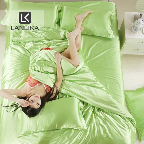 lanlika luxury green silk satin bedding set soft duvet cover king size bed linen pillowcase sheet home textiles
lanlika luxury green silk satin bedding set soft duvet cover king size bed linen pillowcase sheet home textiles