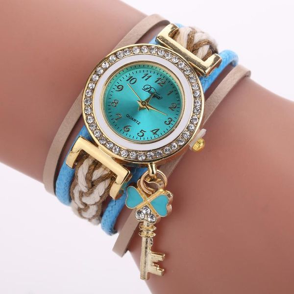 Lovely Pendant Women's Watch Diamond-Embedded Alloy round National Style Woven Pu Bracelet Watch Currently Available, Slivery;brown
Lovely Pendant Women's Watch Diamond-Embedded Alloy round National Style Woven Pu Bracelet Watch Currently Available, Slivery;brown