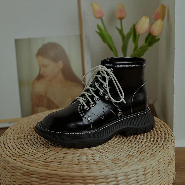boots genuine patent leather high heeled platform women ankle casual shoes woman short riding warm autumn winter, Black
boots genuine patent leather high heeled platform women ankle casual shoes woman short riding warm autumn winter, Black