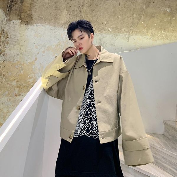 men stage clothing wide sleeve loose casual short jacket outerwear male women japan streetwear hip hop vintage fashion coat1, Black;brown
men stage clothing wide sleeve loose casual short jacket outerwear male women japan streetwear hip hop vintage fashion coat1, Black;brown