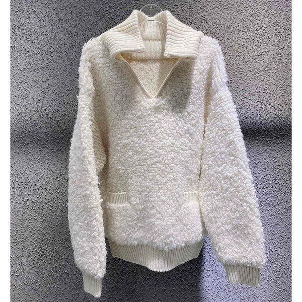 women's sweaters designer sweater for women 100% cashmere turn-down collar long sleeve pullovers cloud fluffy lady 2021, White;black
women's sweaters designer sweater for women 100% cashmere turn-down collar long sleeve pullovers cloud fluffy lady 2021, White;black