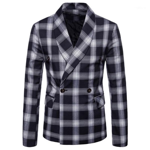 xiaonew plaid blazers men suits 2018 fashion single button blazer masculino slim fit checkered mens blazer jacket stage clothes1, White;black
xiaonew plaid blazers men suits 2018 fashion single button blazer masculino slim fit checkered mens blazer jacket stage clothes1, White;black