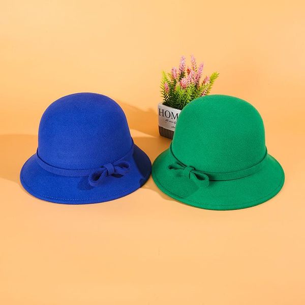 pure wool hat women winter party formal fedoras lady solid color felt bucket hats 57cm, Blue;gray
pure wool hat women winter party formal fedoras lady solid color felt bucket hats 57cm, Blue;gray