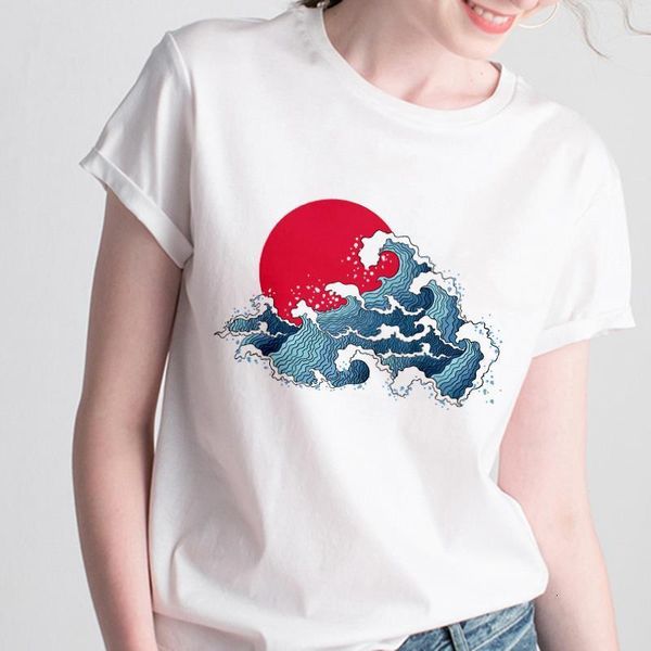 2019 fashion retro sea wave t shirt women printed harajuku tshirt thin section t-shirt white female clothing short sleeve
2019 fashion retro sea wave t shirt women printed harajuku tshirt thin section t-shirt white female clothing short sleeve