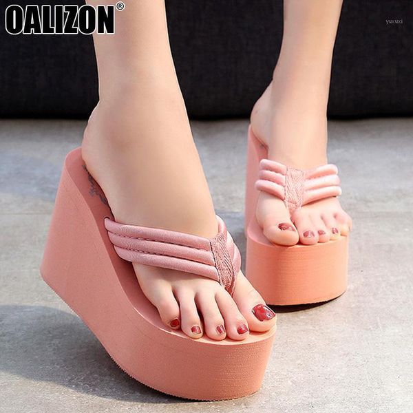 slippers summer fashion women's casual super high wedge heels flip flops thong mules mujer toepost platform sandals shoes r2581, Black
slippers summer fashion women's casual super high wedge heels flip flops thong mules mujer toepost platform sandals shoes r2581, Black