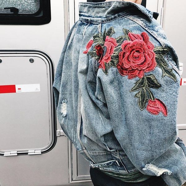 men's jackets jeans jacket rose embroidery coat mens bomber and coats us size s-xl, Black;brown
men's jackets jeans jacket rose embroidery coat mens bomber and coats us size s-xl, Black;brown