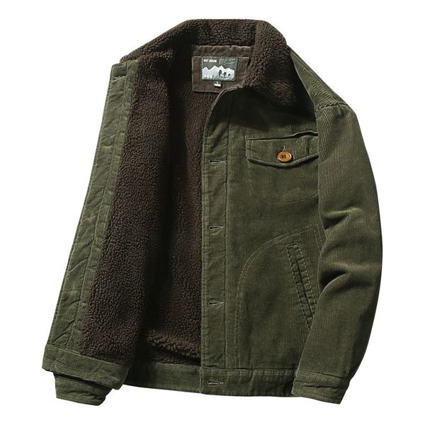 2021 new men vintage fleece warm corduroy jackets coat thick fur collar winter casual outwear male thermal jacket j8k0, Black
2021 new men vintage fleece warm corduroy jackets coat thick fur collar winter casual outwear male thermal jacket j8k0, Black