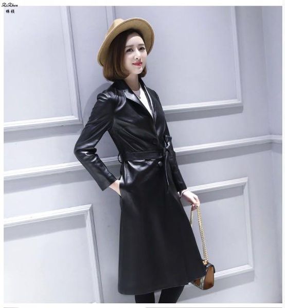 women's leather & faux zizhen black long trench genuine sheepskin slim style with turn-down collar woman overcoat belt kqn27551
women's leather & faux zizhen black long trench genuine sheepskin slim style with turn-down collar woman overcoat belt kqn27551