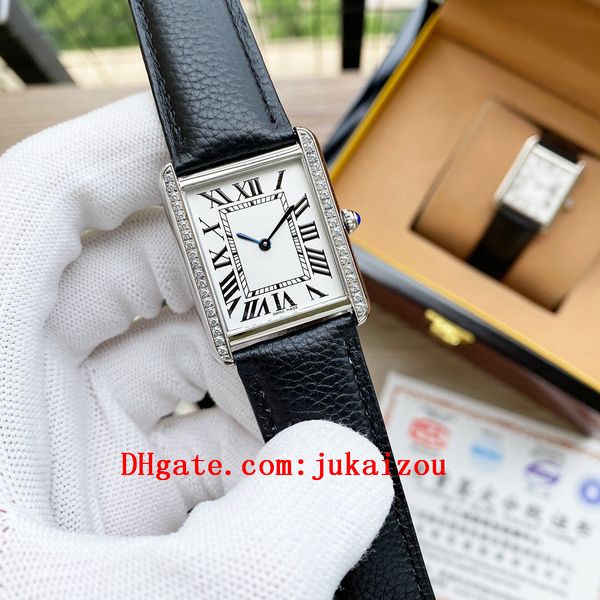 2020 Classic Tank Solo Quartz Watches Joker Leather Wristwatches Square Watch 27*34mm Tw Factory D3120