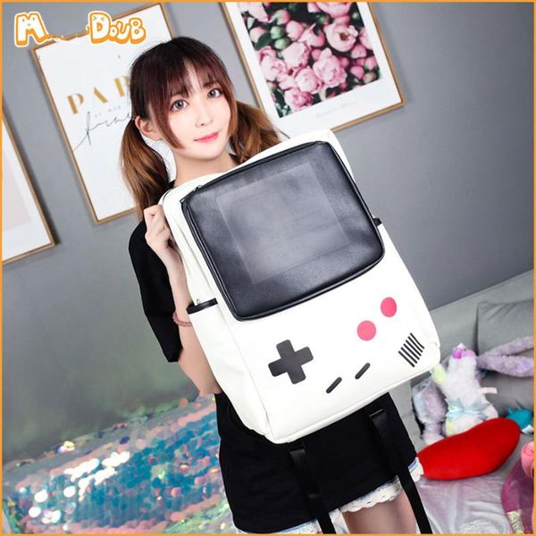 outdoor bags harajuku black white game women backpacks large-capcity travel schoolbags for teenage girls pu anime bookbags 2021 
outdoor bags harajuku black white game women backpacks large-capcity travel schoolbags for teenage girls pu anime bookbags 2021