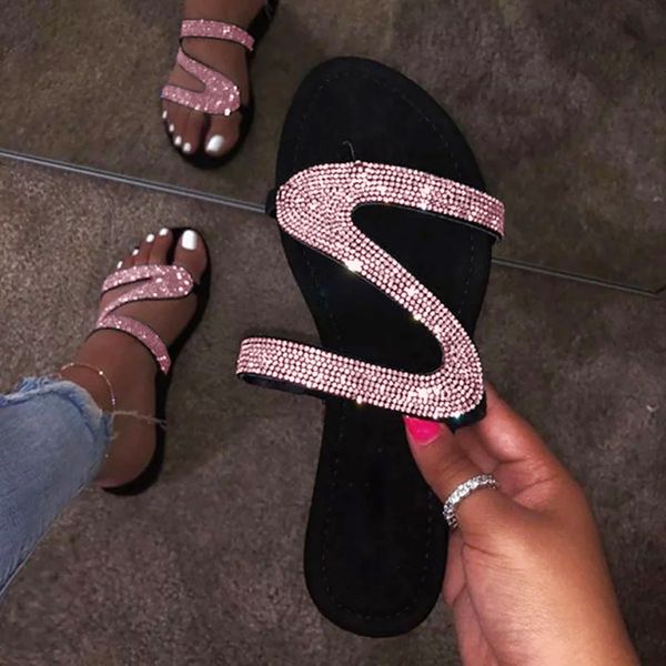 2019 womens slippers casual solid crystal roman plus-size flat slippers sandals shoes zapatos de mujer #a20, Black
2019 womens slippers casual solid crystal roman plus-size flat slippers sandals shoes zapatos de mujer #a20, Black