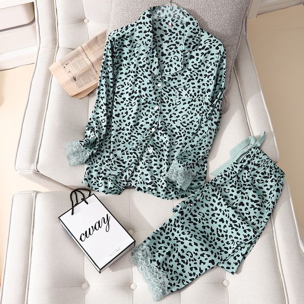 2021 new pajamas set for women spring summer leopard nightwear silky satin sleepwear 2 pieces night suit loungewear, Black;red
2021 new pajamas set for women spring summer leopard nightwear silky satin sleepwear 2 pieces night suit loungewear, Black;red