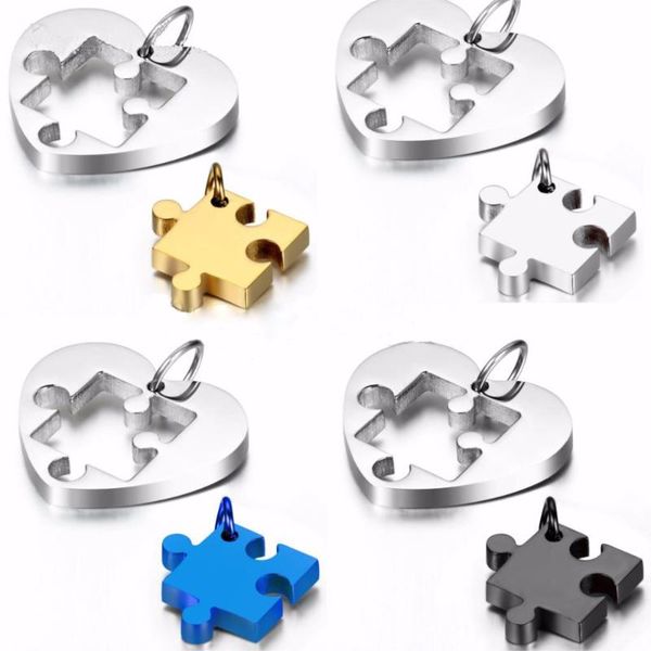 chains 2021 fashion love heart puzzle pendant necklaces for women necklace stainless steel rose gold men jewelry, Silver
chains 2021 fashion love heart puzzle pendant necklaces for women necklace stainless steel rose gold men jewelry, Silver