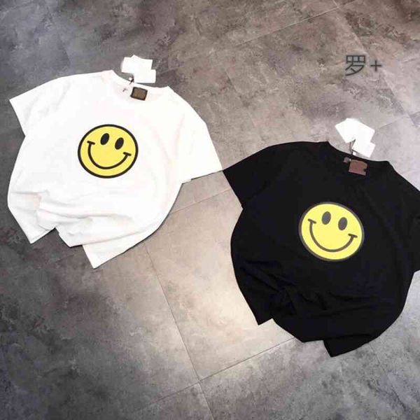 2022 factory wholesale new model 22s spring summer loe round neck pullover casual loose smiling face printing men's and women's sh, White
2022 factory wholesale new model 22s spring summer loe round neck pullover casual loose smiling face printing men's and women's sh, White