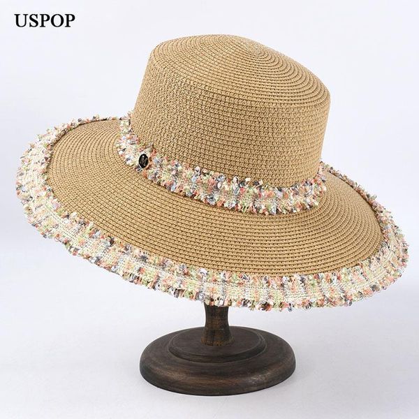 wide brim hats uspop sun women straw vintage letter m beach female summer sun1, Blue;gray
wide brim hats uspop sun women straw vintage letter m beach female summer sun1, Blue;gray